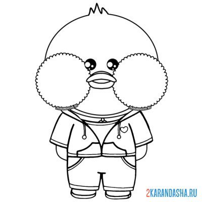 Утка лалафанфан раскраска