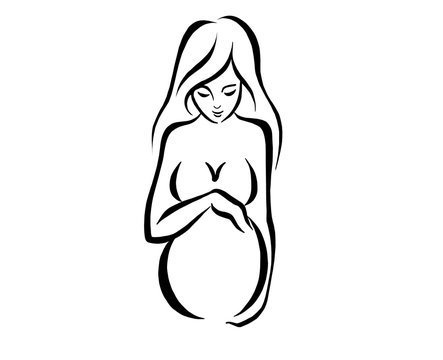 Срисовка беременной женщины