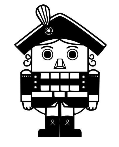 Щелкунчик трафарет