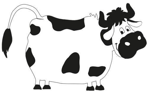 Cow раскраска для детей