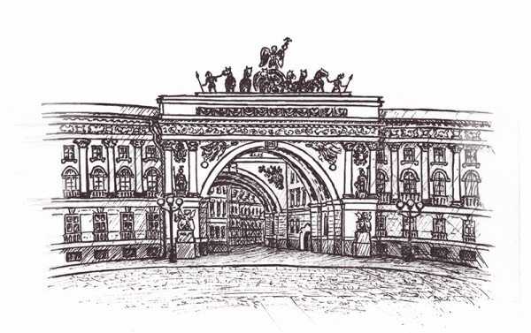 Эрмитаж Санкт-Петербург рисунок