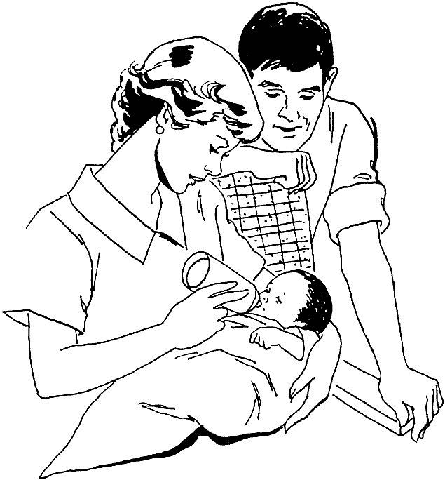 Рисунок с мамой и с папой