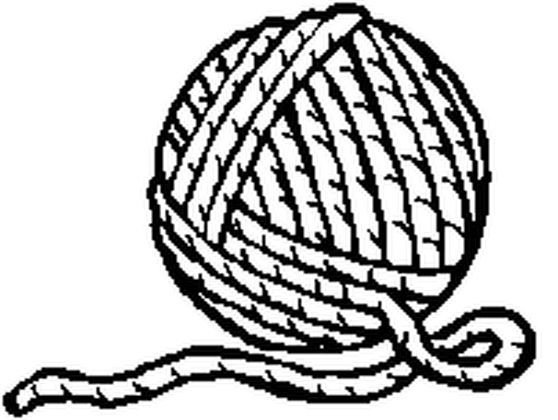 Раскраска клубок ниток для детей