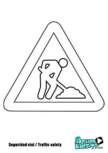 Дорожные знаки контур для раскрашивания