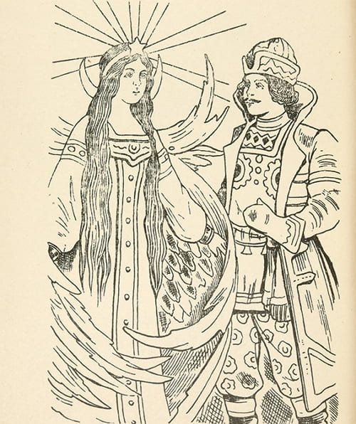 Рисунок раскраска царь Гвидон