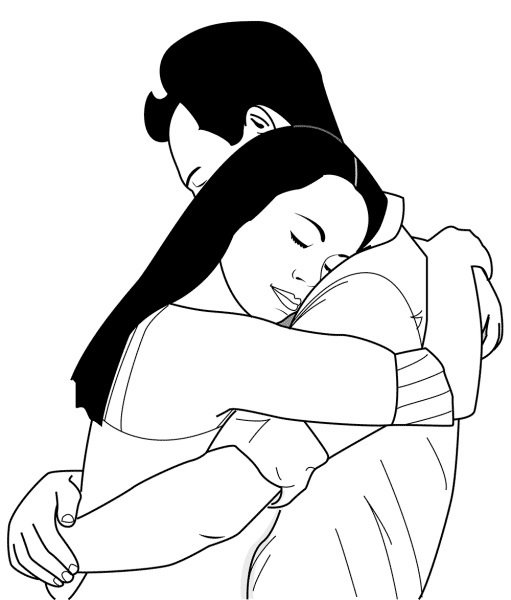 Обнимашки рисунки