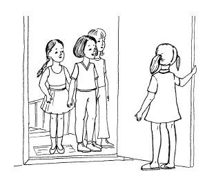 Гости раскраска