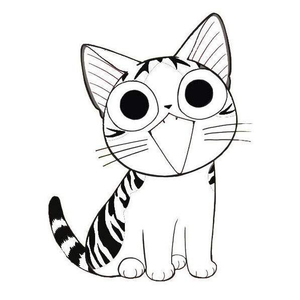 Рисунки котиков для срисовки