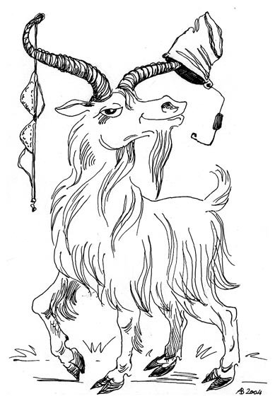 Коза в графике