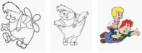 Карлсон черно белый рисунок (44 фото)