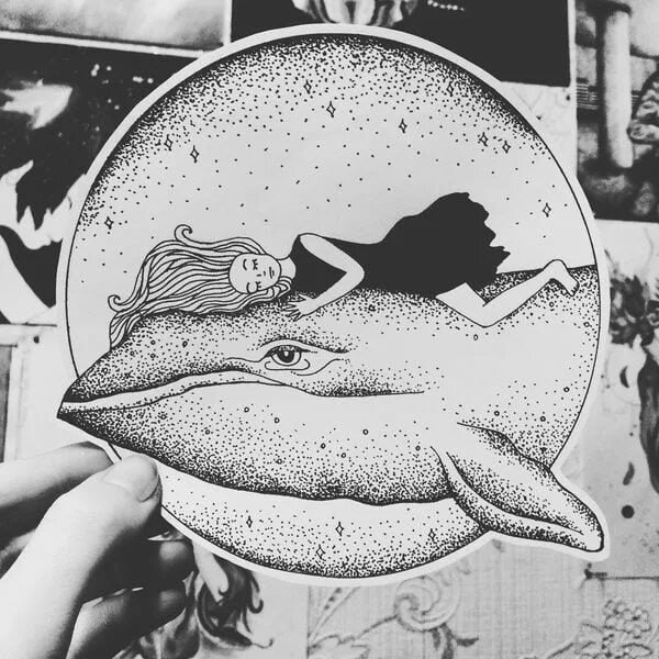 Точечное рисование ручкой