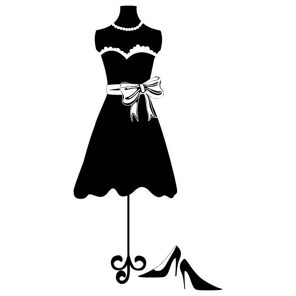 Силуэт платья на манекене