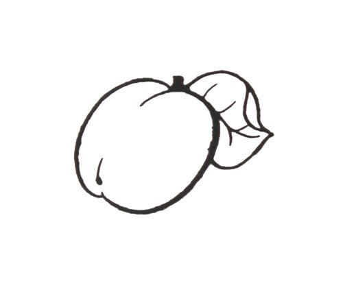 Персик рисунок карандашом для детей