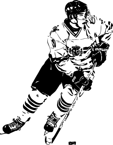 Хоккеист набросок