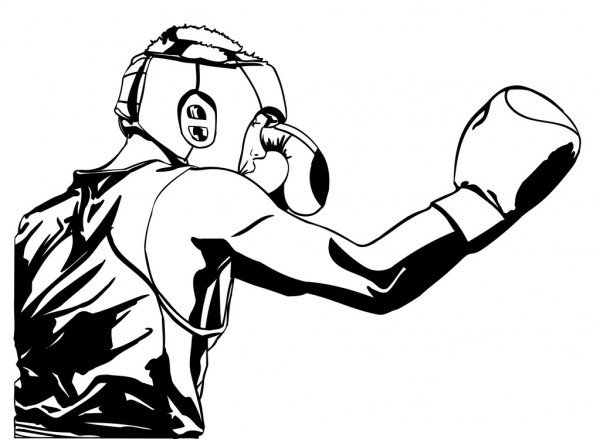 Боксер черно белый