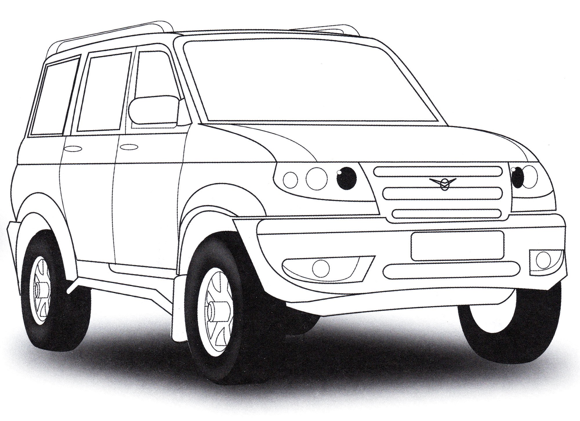 Раскраска УАЗ 469