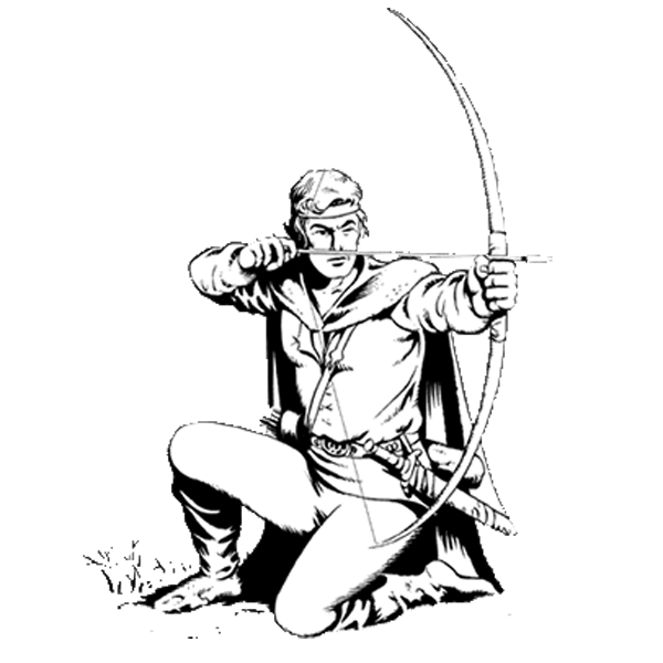 Лучник черно белое изображение