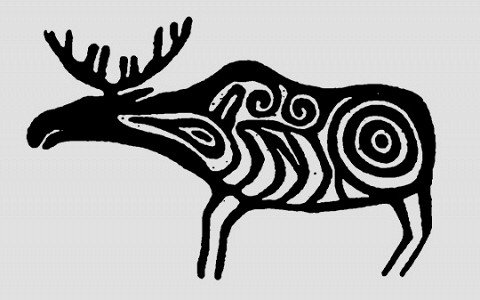 Петроглифы горный Алтай вектор