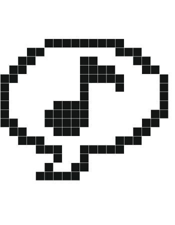 Пиксель арт черно белый