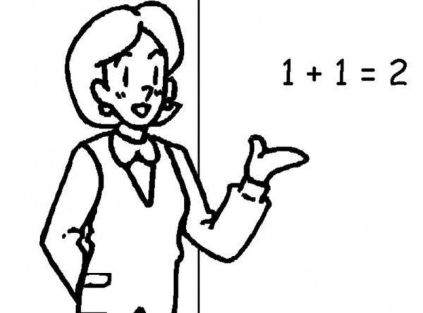 Учительница раскраска для детей