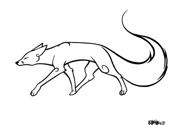 Бегущая лиса тату эскиз