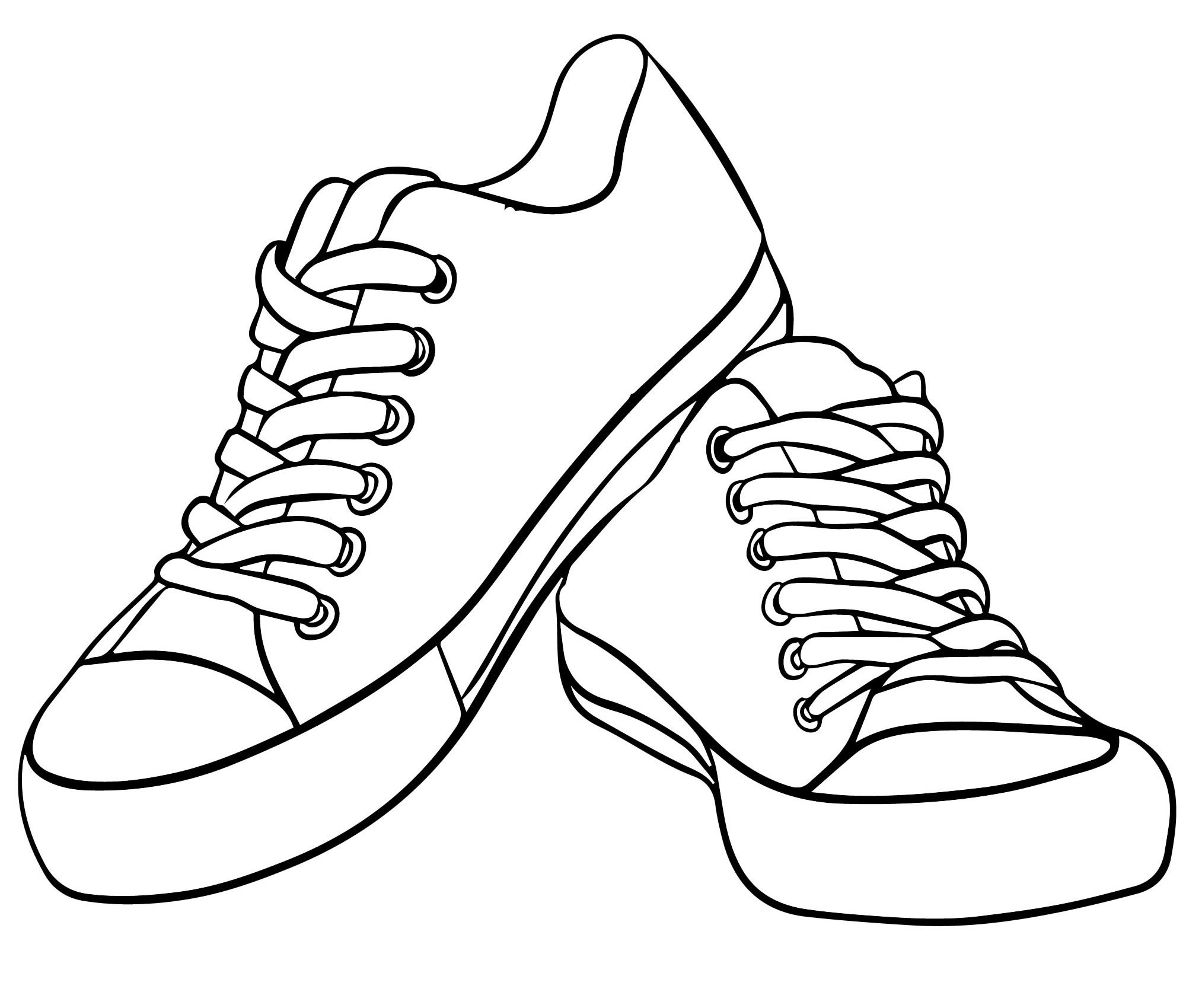 Обувь контурный рисунок