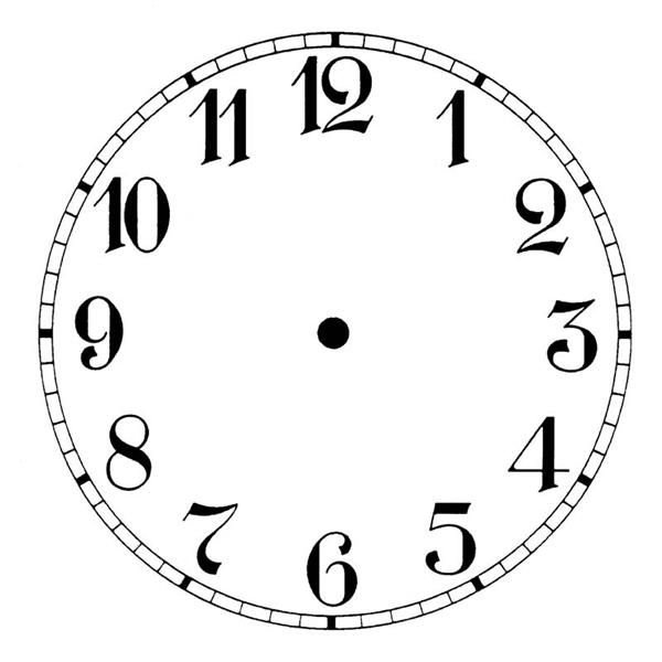 Циферблат часов без стрелок