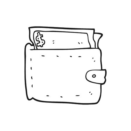 Кошелек черно белый