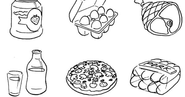 Раскраски продукты питания подготовительная группа