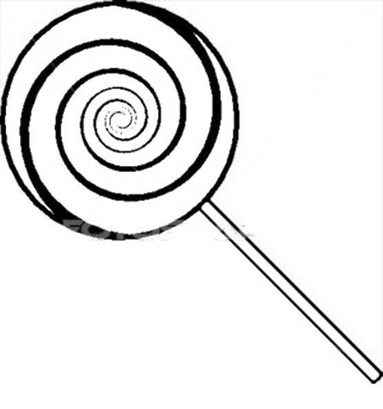 Раскраска леденец на палочке