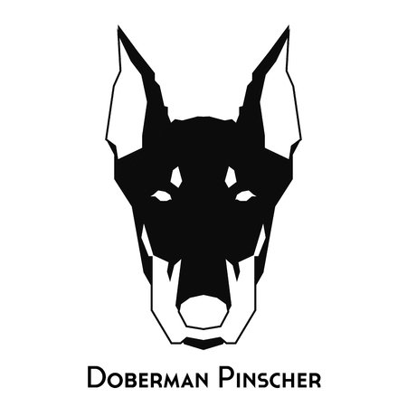 Силуэт морды добермана