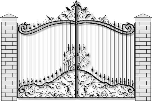 Красивые ворота карандашом