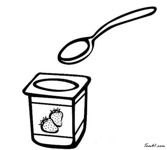Йогурт раскраска для детей
