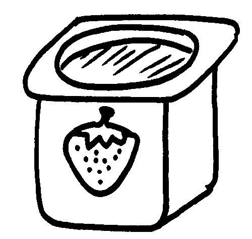 Йогурт раскраска для детей