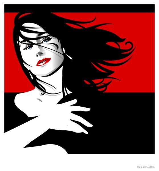 Черно красная Графика