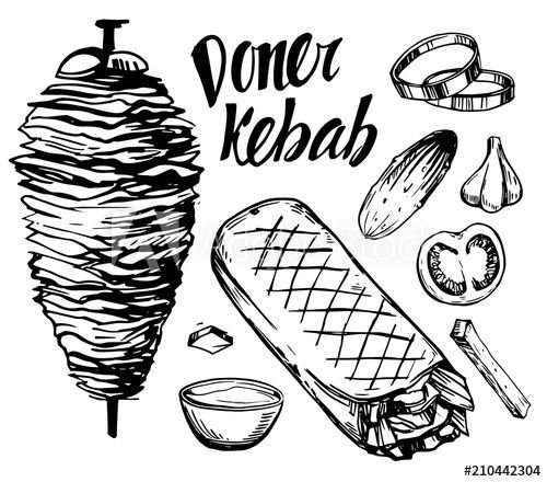 Шаурма рисунок карандашом