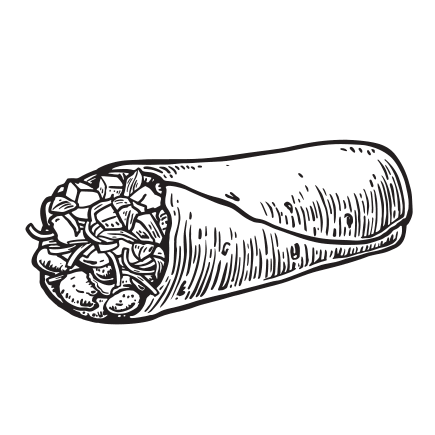 Шаурма на прозрачном фоне