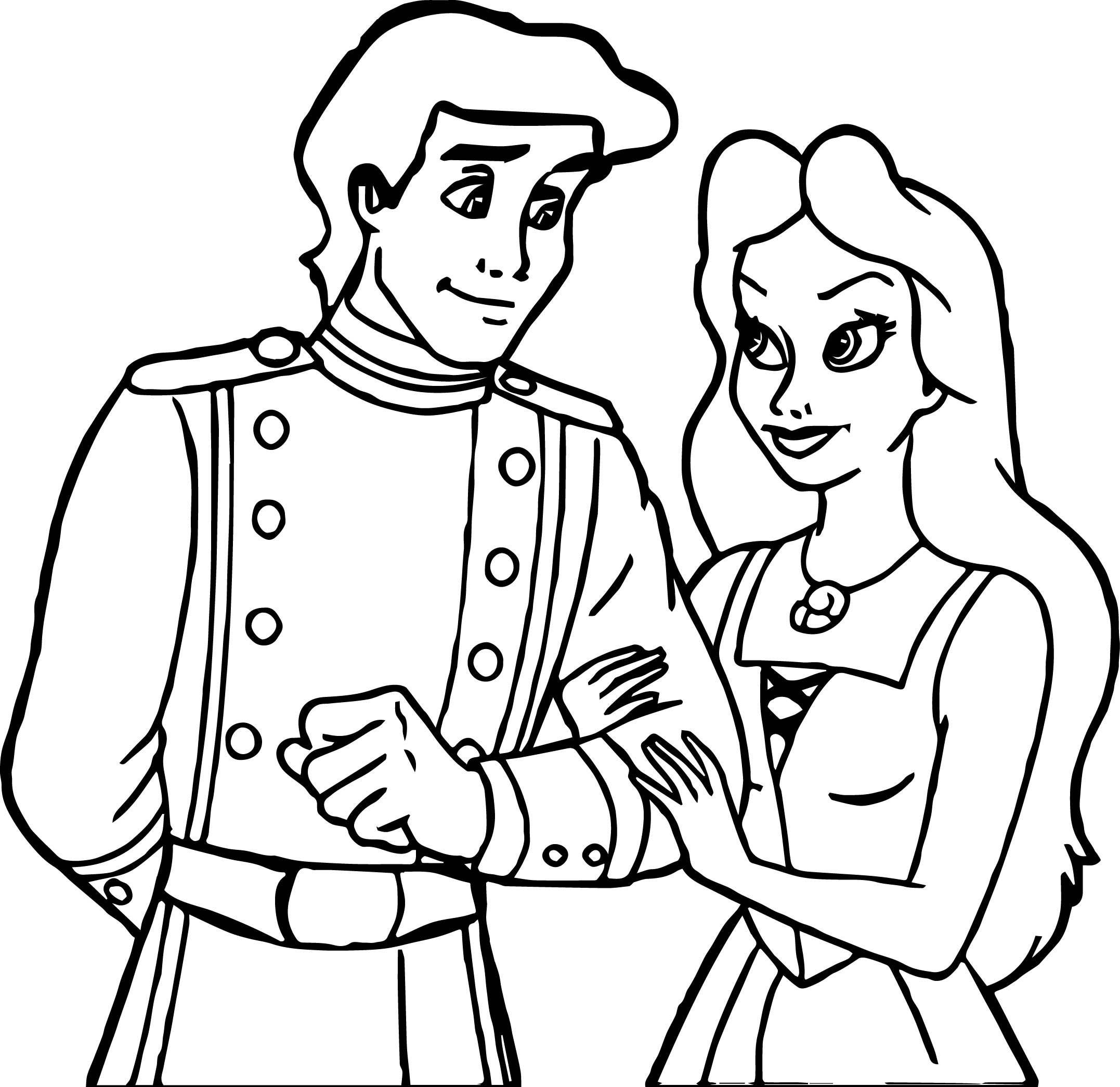 Принц и принцесса рисунок