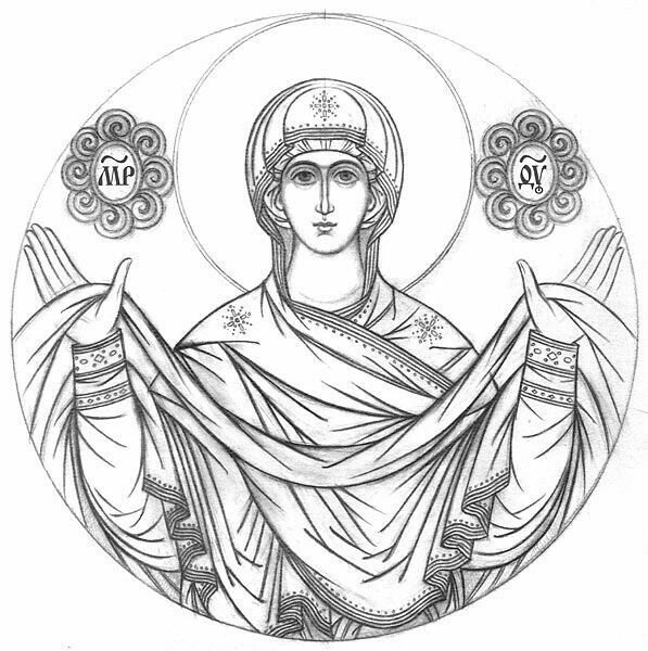 Покров Пресвятой Богородицы прориси