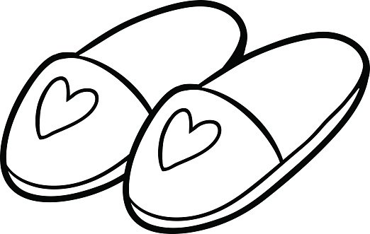 Тапочки черно белые