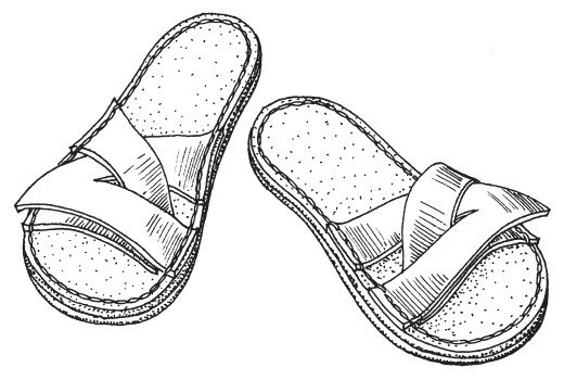 Тапки раскраска для детей