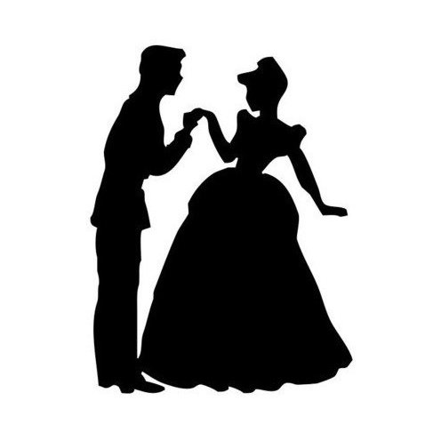 Силуэты танцующих пар на балу