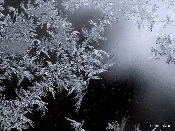 Эффект инея на стекле