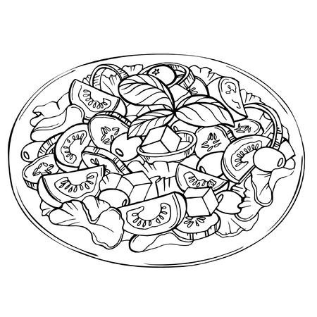 Салат раскраска