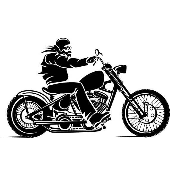 Трафарет мотоцикла чоппер