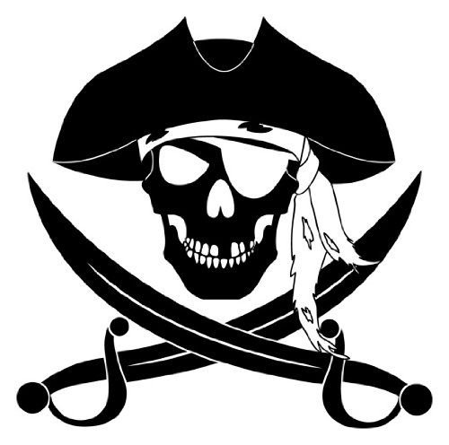 Пират черно белый