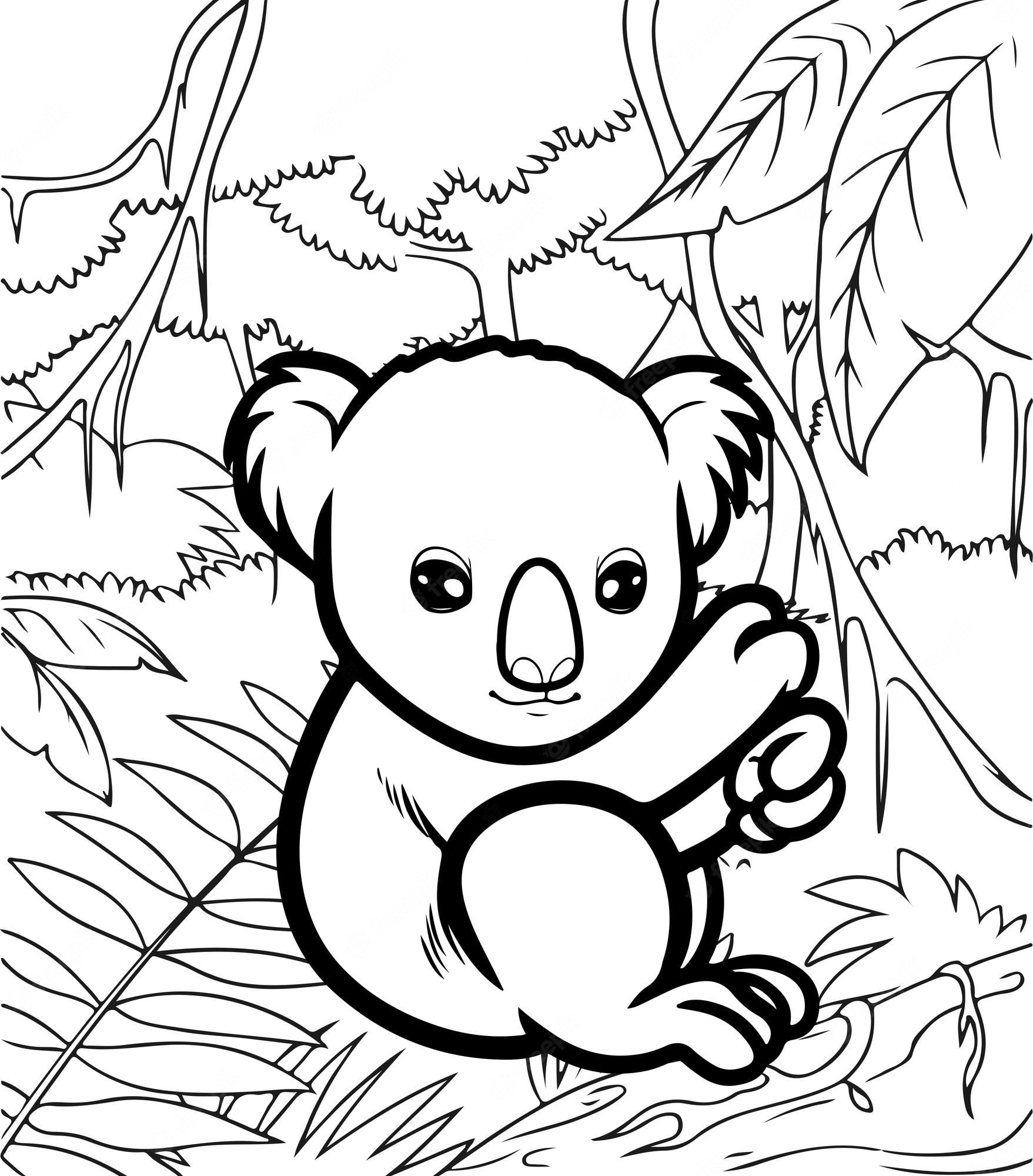 Раскраски для девочек коала