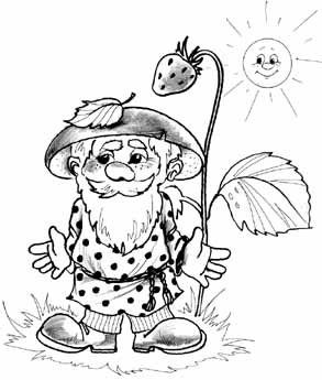 Домовой раскраска для детей