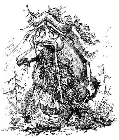 Домовой карандашом