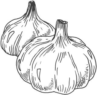 Овощи черно белые